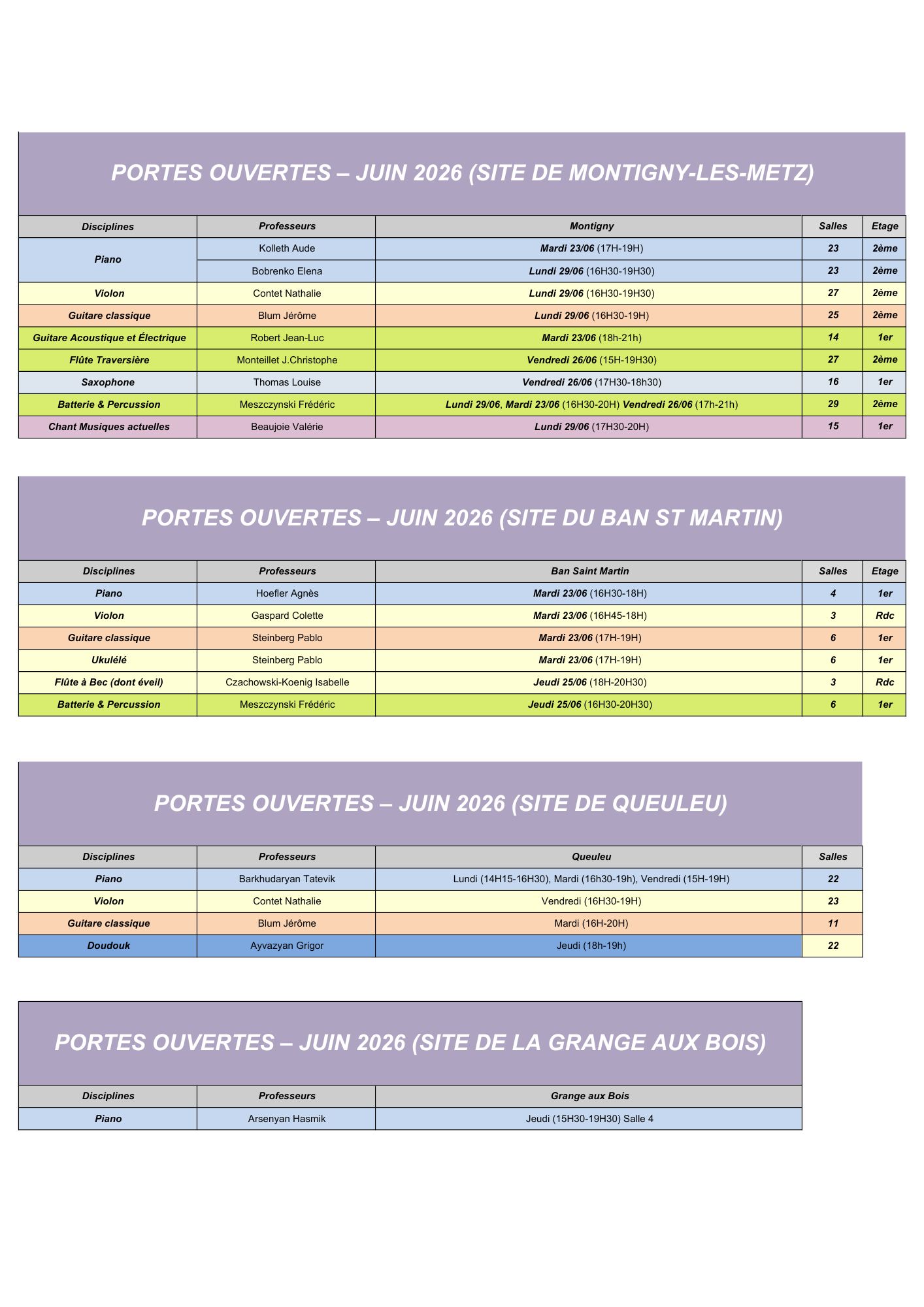 Emari : Portes ouvertes 23,25,26 et 29/06 (Autres sites)